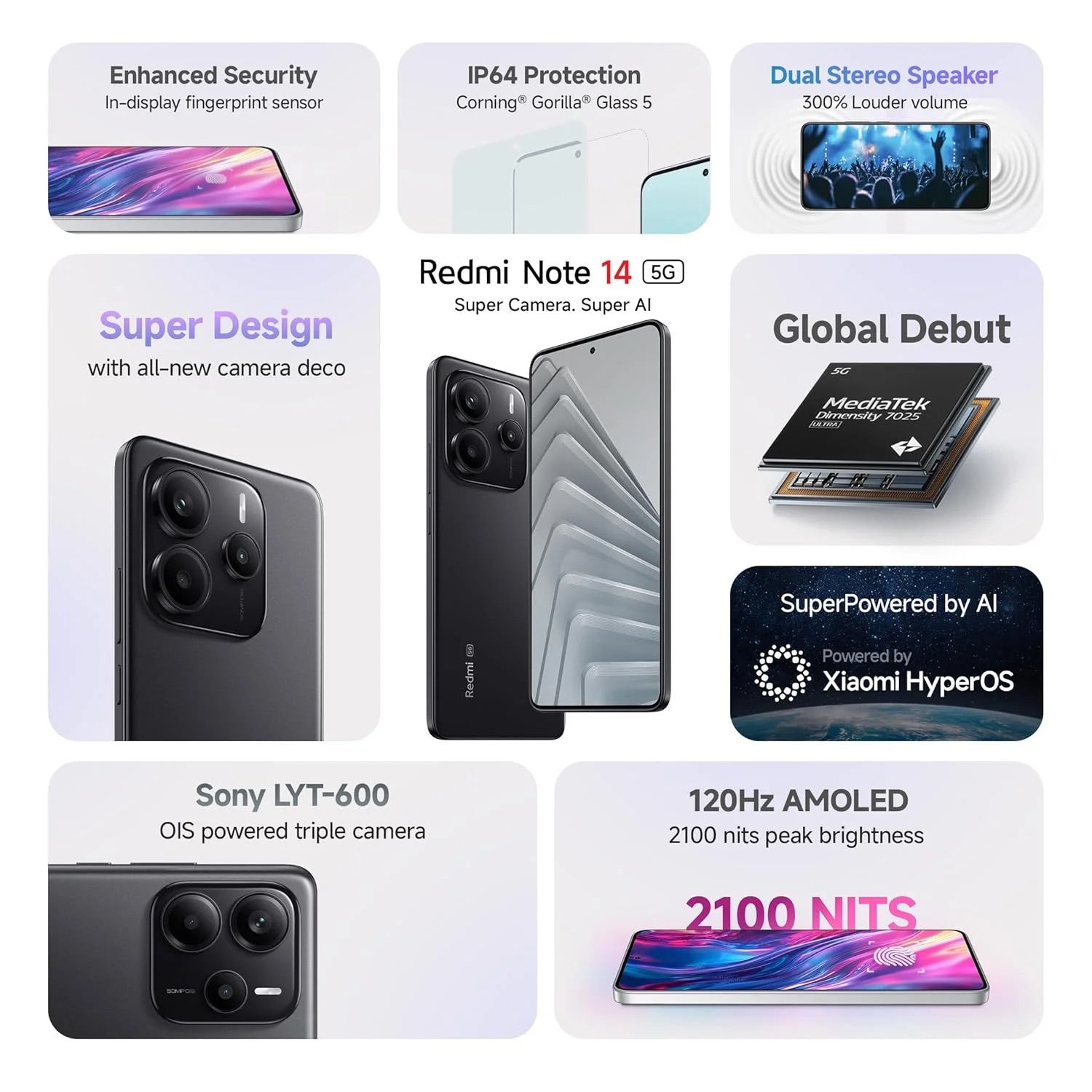 REDMI NOTE 14 BLACK 6/128 - Image 2